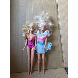 Vintage Barbie Dolls Lot of 2 Blonde Hair Blue Eyes 70s Toys